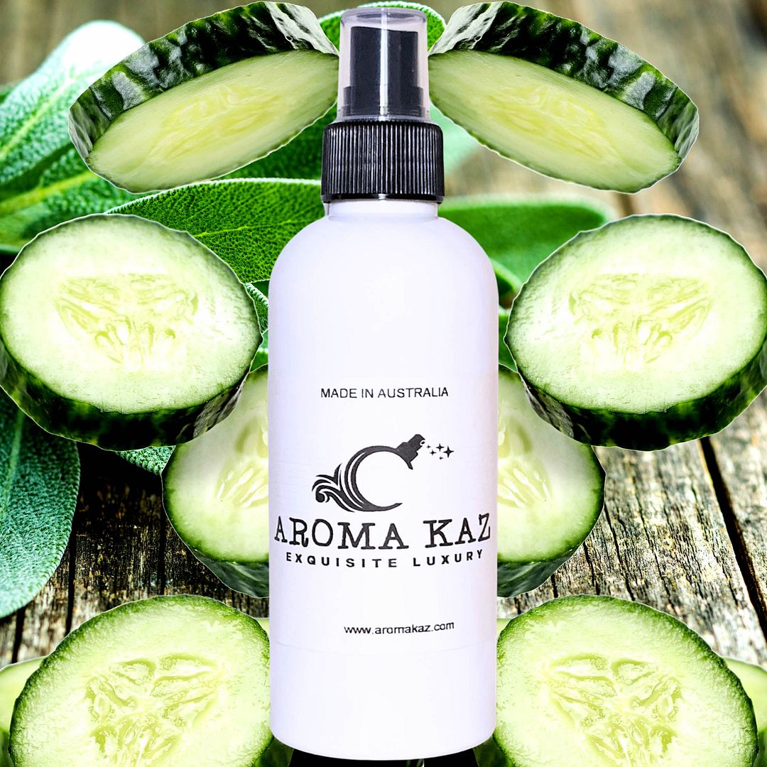 Cool Cucumber & Wild Sage Car Air Freshener Deodorizer Spray – Vegan, Cruelty-Free, Made in Australia - Long-Lasting Odor Eliminator for Smoke, Pets, Musty Smells – Perfect Gift for Car Lovers