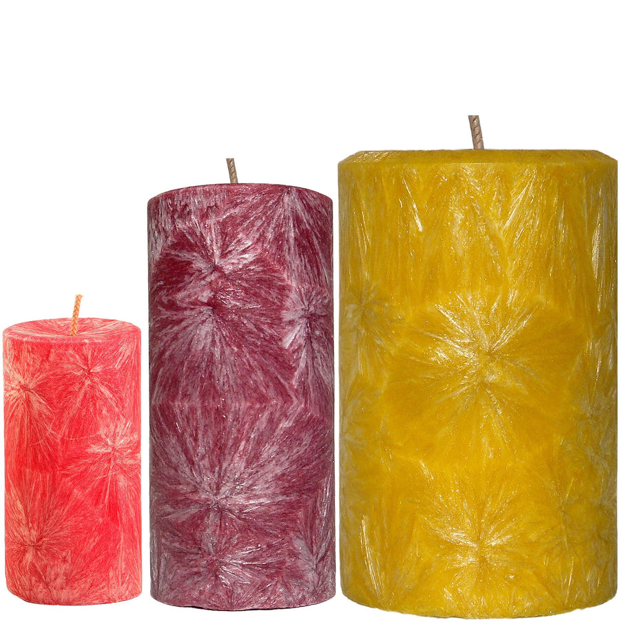 Fresh Roses Scented Palm Wax Pillar Candle