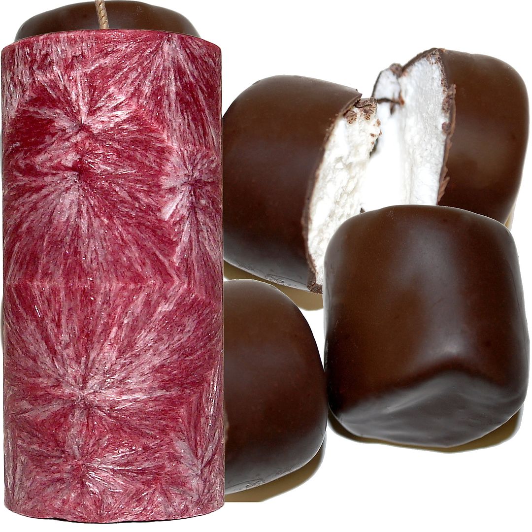 Chocolate Marshmallows Scented Palm Wax Pillar Candle