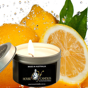Citrus Lemons Scented Eco Soy Tin Candles