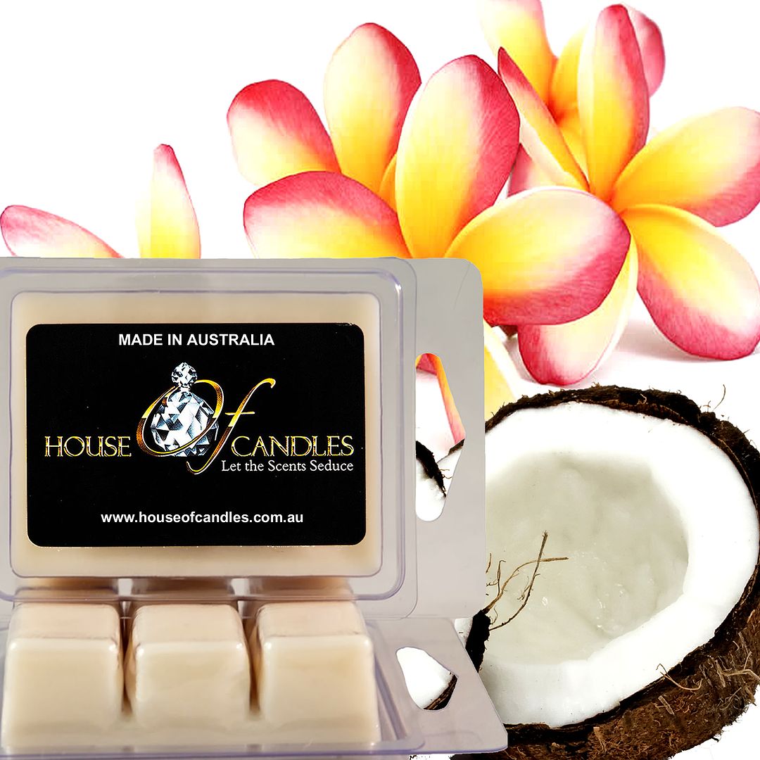 Coconut Frangipani Eco Soy Candle Wax Melts Clam Packs