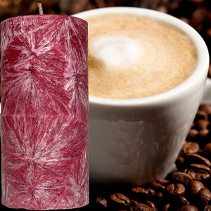 Coffee & Vanilla Scented Palm Wax Pillar Candle