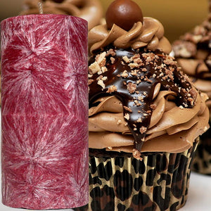 Creamy Chocolate Cupcakes Scented Palm Wax Pillar Candle