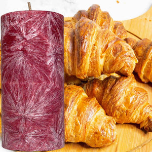 French Croissants Scented Palm Wax Pillar Candle