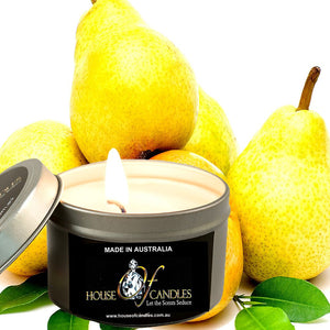 French Pears Scented Eco Soy Tin Candles
