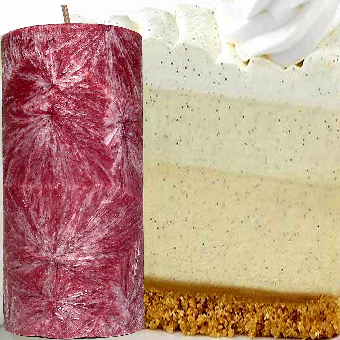 French Vanilla Cheesecake Scented Palm Wax Pillar Candle