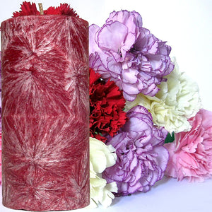 Fresh Carnations Scented Palm Wax Pillar Candle