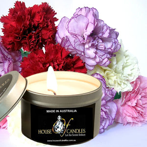 Fresh Carnations Scented Eco Soy Tin Candles