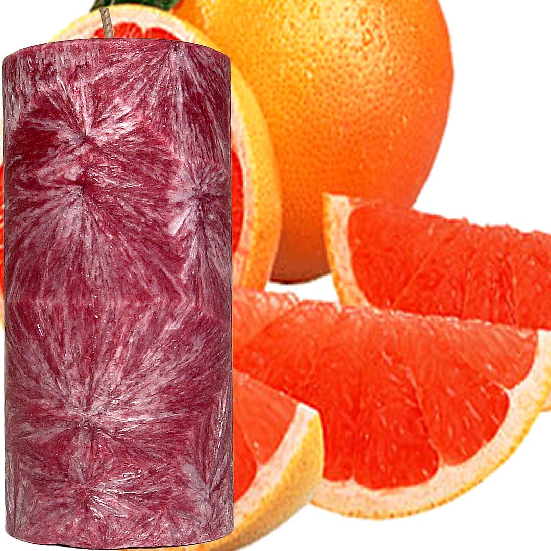 Fresh Grapefruit Scented Palm Wax Pillar Candle