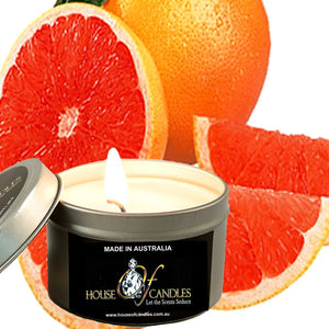 Fresh Grapefruit Scented Eco Soy Tin Candles