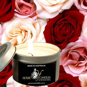 Fresh Roses Scented Eco Soy Tin Candles