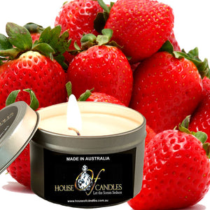 Fresh Strawberries Scented Eco Soy Tin Candles