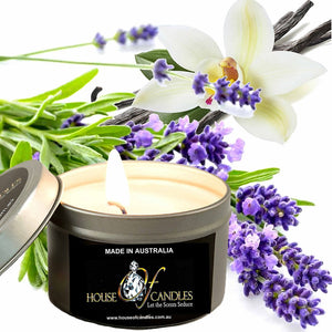 Lavender & Vanilla Scented Eco Soy Tin Candles