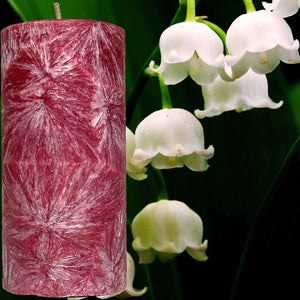 Lily Of The Valley Scented Palm Wax Pillar Candle