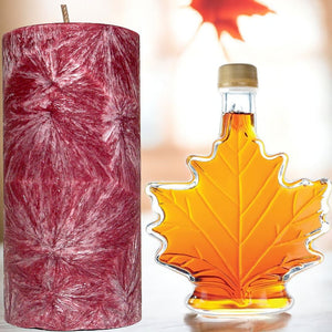 Maple Bourbon Scented Palm Wax Pillar Candle