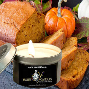 Maple Pumpkin Bread Scented Eco Soy Tin Candles