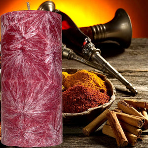 Moroccan Spice Scented Palm Wax Pillar Candle