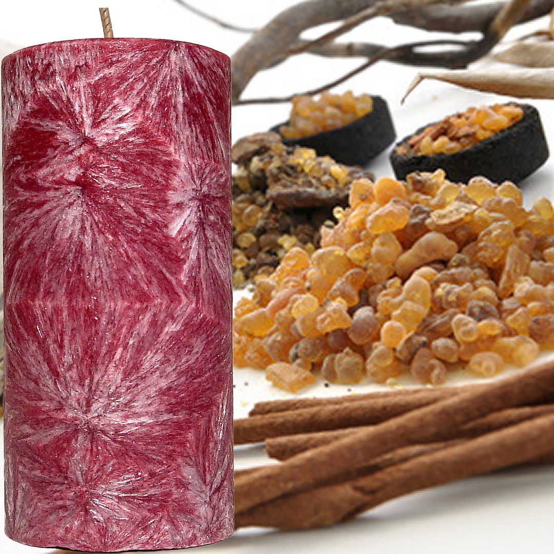 Musk Patchouli Scented Palm Wax Pillar Candle