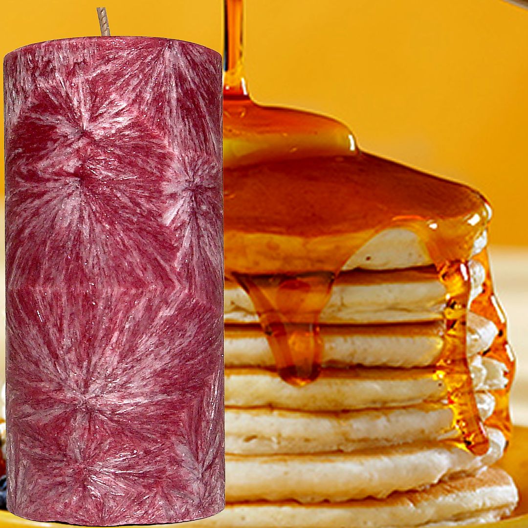 Pancakes & Maple Syrup Scented Palm Wax Pillar Candle