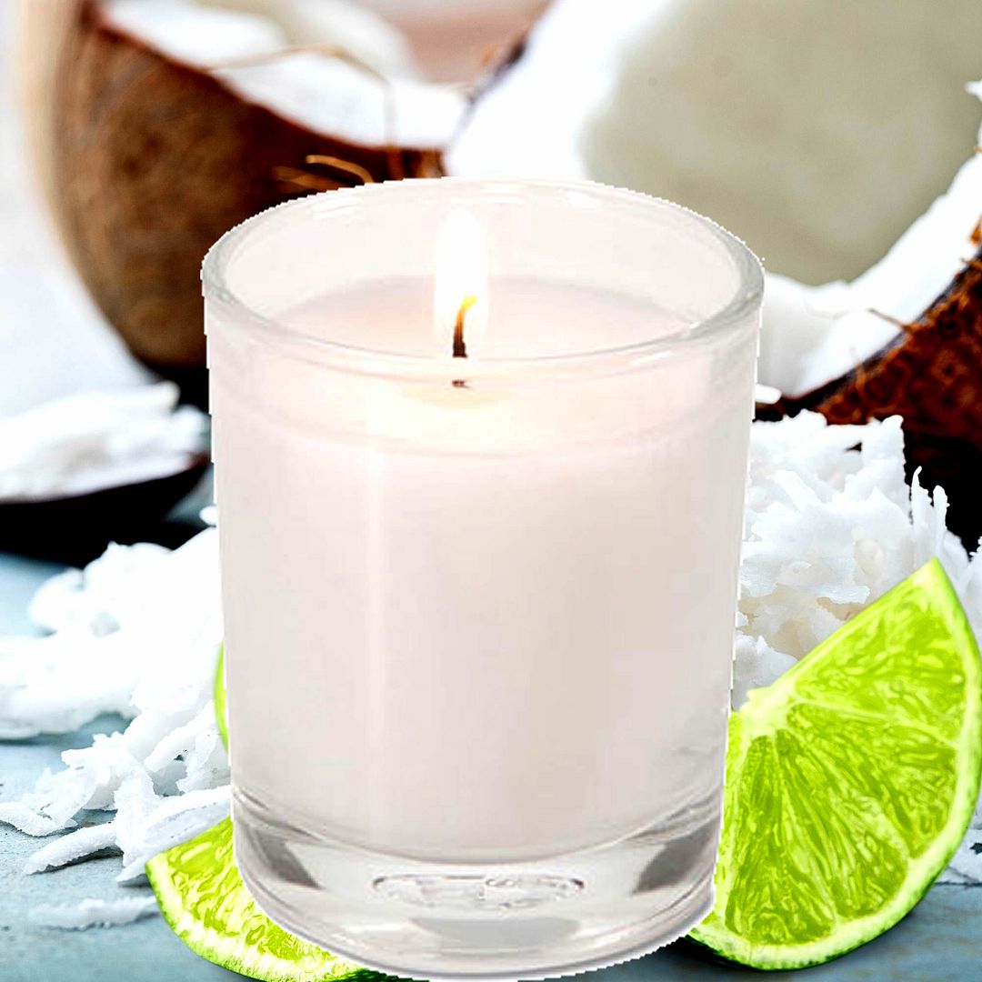 Coconut & Lime Scented Eco Soy Votive Candles Hand Poured