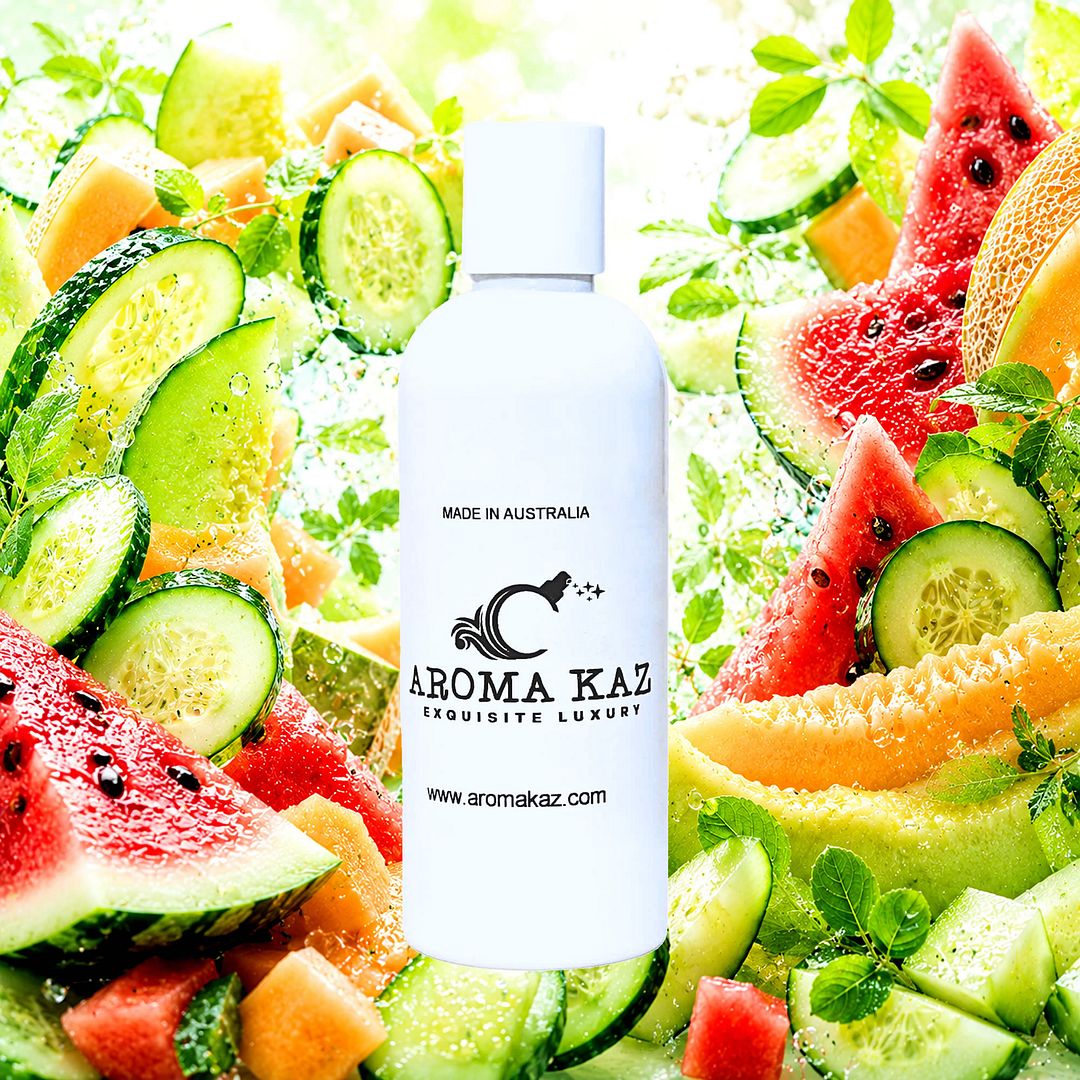 Cucumber Melon Dew Body Massage Oil – vegan, cruelty-free, plant-based hydrating oil with crisp cucumber and juicy melon notes, handmade in Australia.