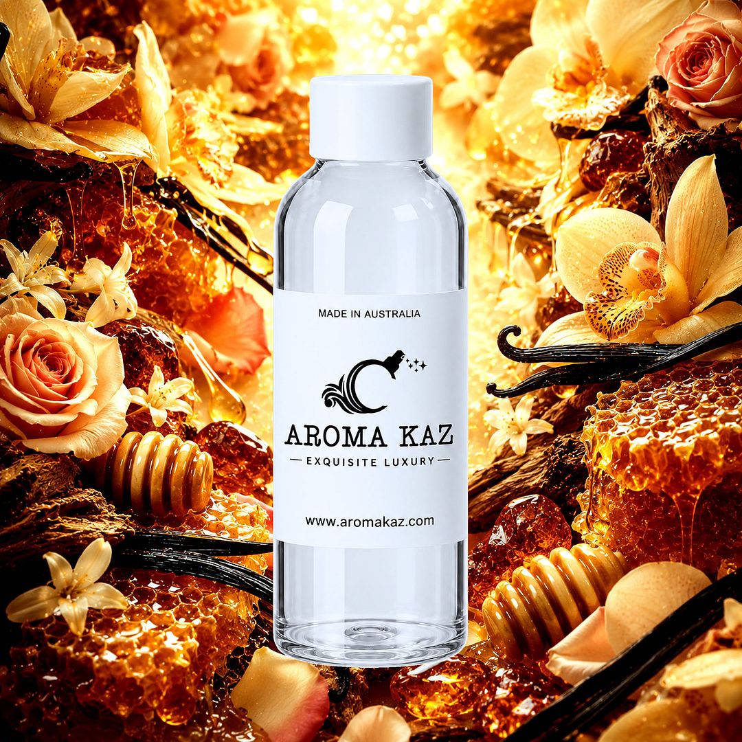 Honeybush Vanilla fragrance oil for candle making, soap making and perfume blending – vegan, cruelty-free featuring soothing honeybush tea and creamy vanilla notes, handmade in Australia.
