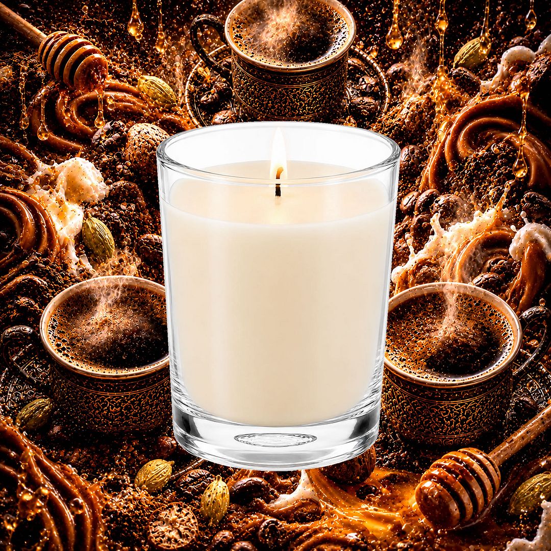 Turkish Mocha Scented Votive Candles eco soy plant based – vegan, cruelty-free featuring rich coffee, sweet honey and exotic spice, handmade in Australia.