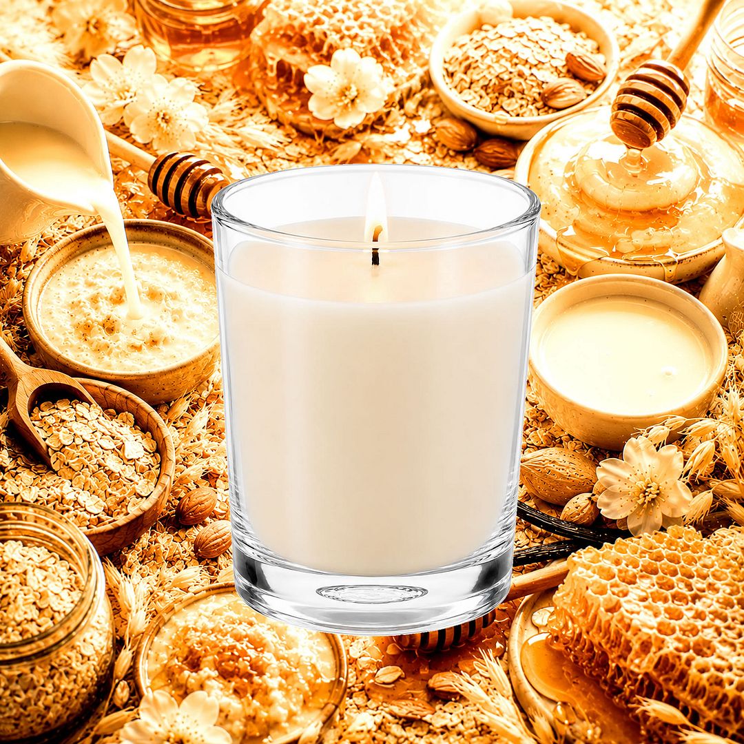 Oatmeal Milk & Honey Scented Votive Candles eco soy plant based – vegan, cruelty-free featuring warm sweet honey and creamy oatmeal softness, handmade in Australia.