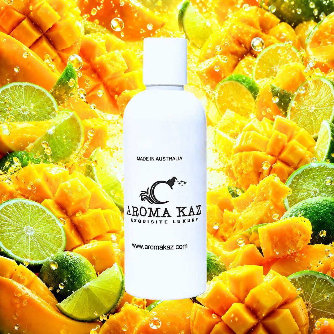 Thai Lime & Mango Body Wash Shower Gel – vegan, cruelty-free featuring juicy mango and bright zesty lime, handmade in Australia.