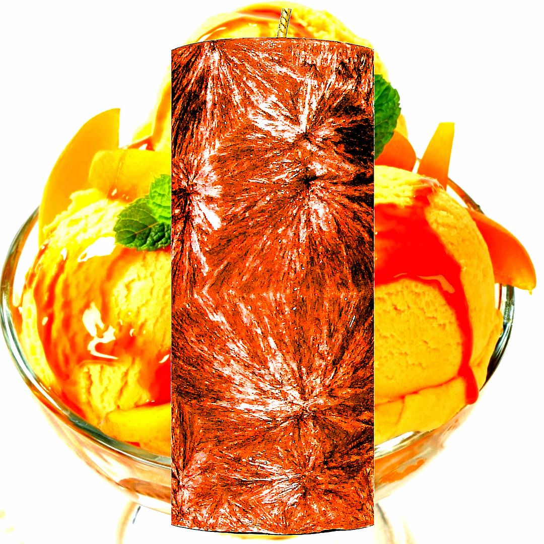 Peach Ice Cream Scented Palm Wax Pillar Candle – Vegan, Cruelty-Free, Made in Australia - Long-Lasting Fragrance – Perfect for Weddings, Birthdays, Christmas Gifts & All Occasions
