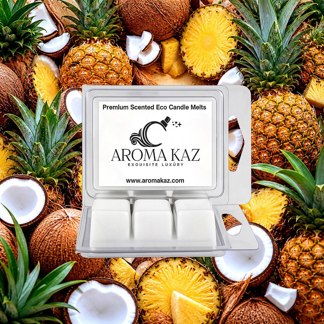 Coconut Pineapple eco soy wax melts – vegan, cruelty-free featuring tropical coconut and juicy pineapple, handmade in Australia.