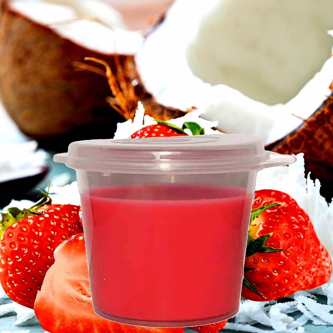Coconut Strawberry Candle Wax Melts - Shot Pots