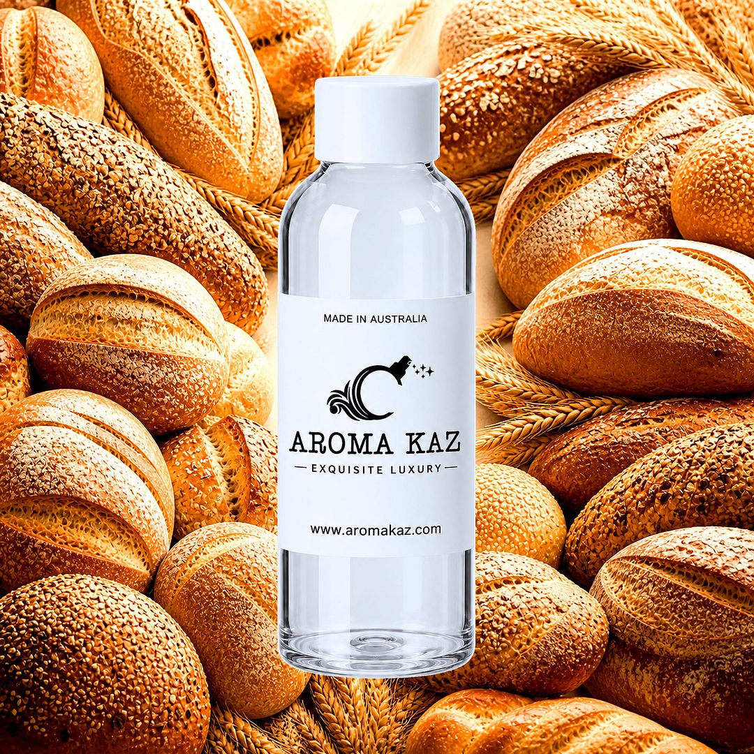 Fresh Bread fragrance oil for candle making, soap making and perfume blending – vegan, cruelty-free featuring warm bakery bread aroma, handmade in Australia.