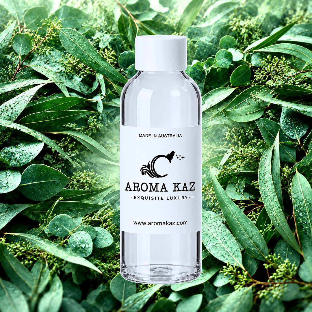 Australian Eucalyptus fragrance oil for candle making, soap making and perfume blending – vegan, cruelty-free featuring refreshing eucalyptus aroma, handmade in Australia.