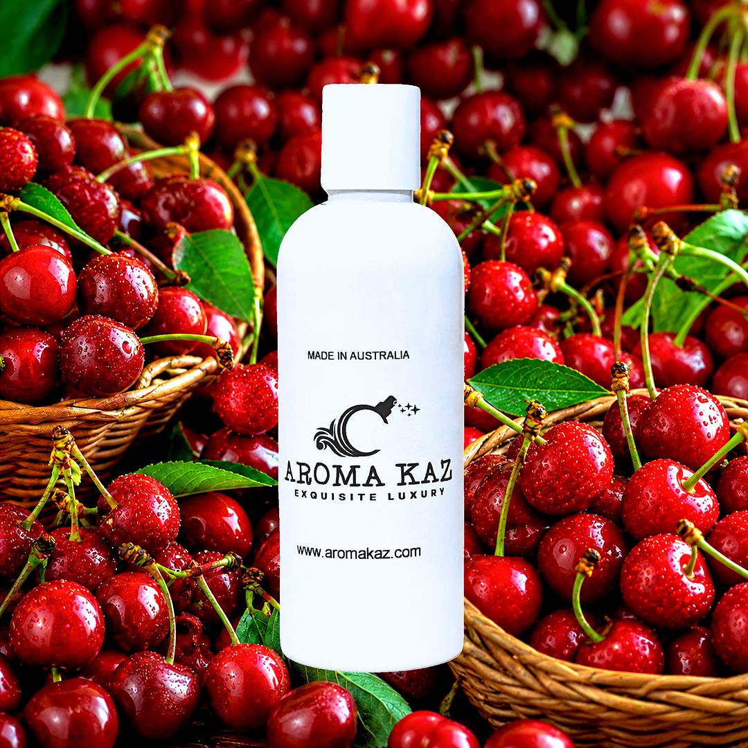 Fresh Cherries Body Wash Shower Gel – vegan, cruelty-free featuring juicy sweet cherry aroma, handmade in Australia.