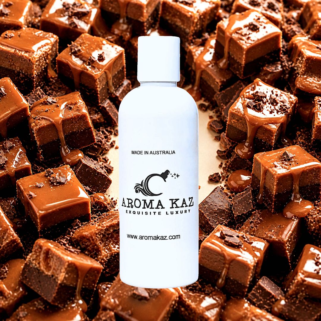 Chocolate Caramel Fudge Body Wash Shower Gel – vegan, cruelty-free featuring decadent chocolate and caramel fudge fragrance, handmade in Australia.