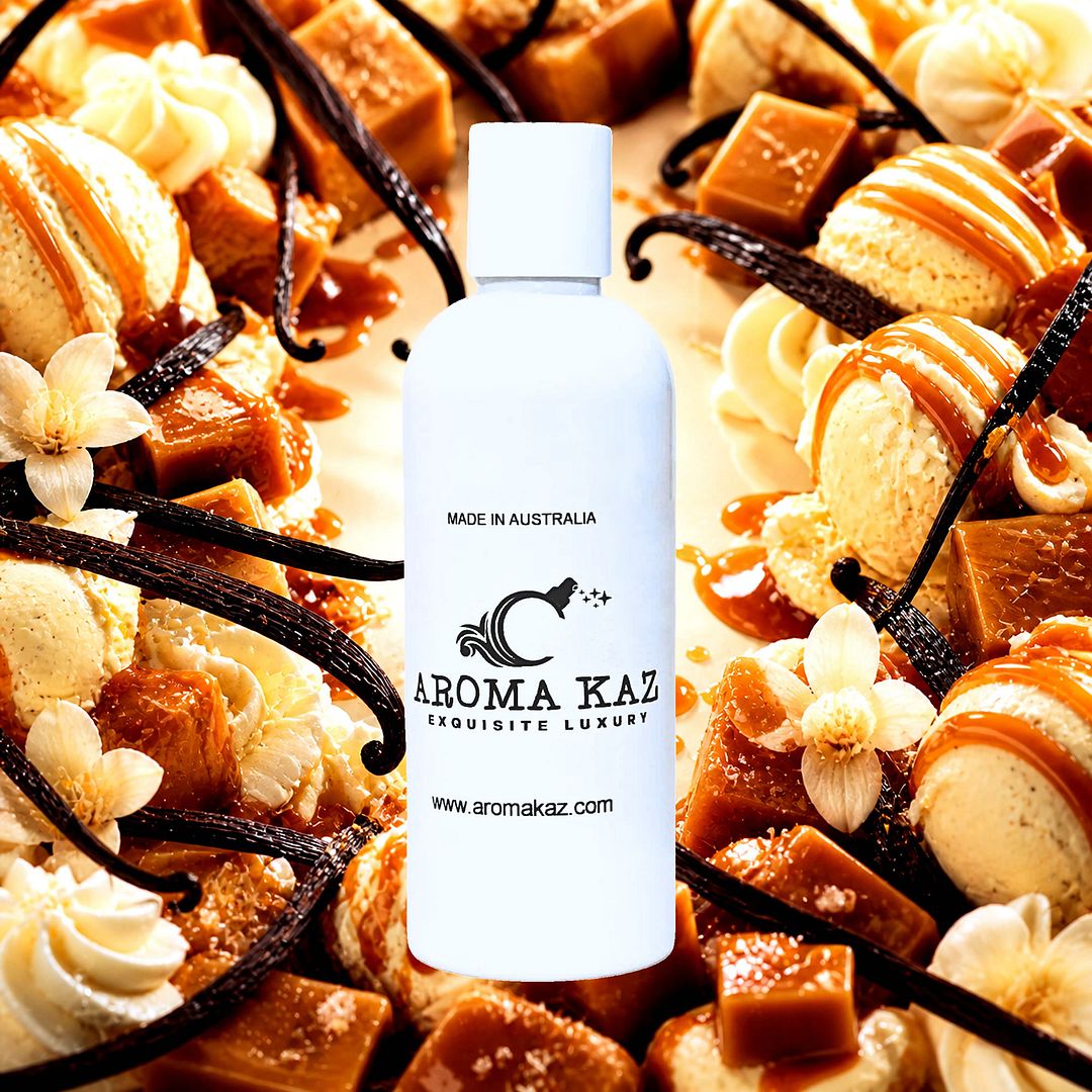 Vanilla Caramel Body Massage Oil – vegan, cruelty-free, plant-based hydrating oil with creamy vanilla and rich buttery caramel, handmade in Australia.