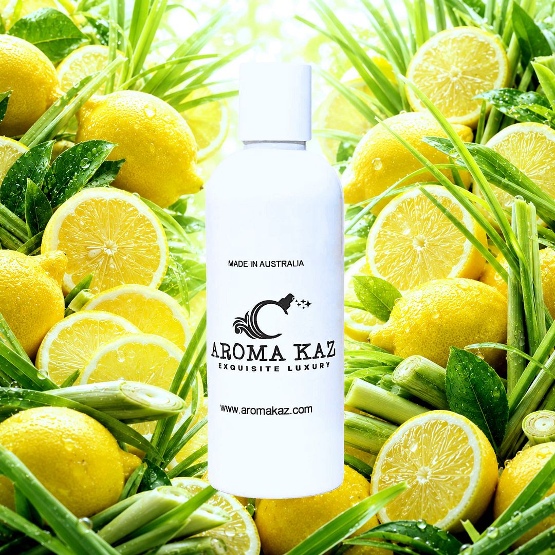 Lemon Citronella Body Wash Shower Gel – vegan, cruelty-free featuring citrus lemons and fresh citronella notes, handmade in Australia.
