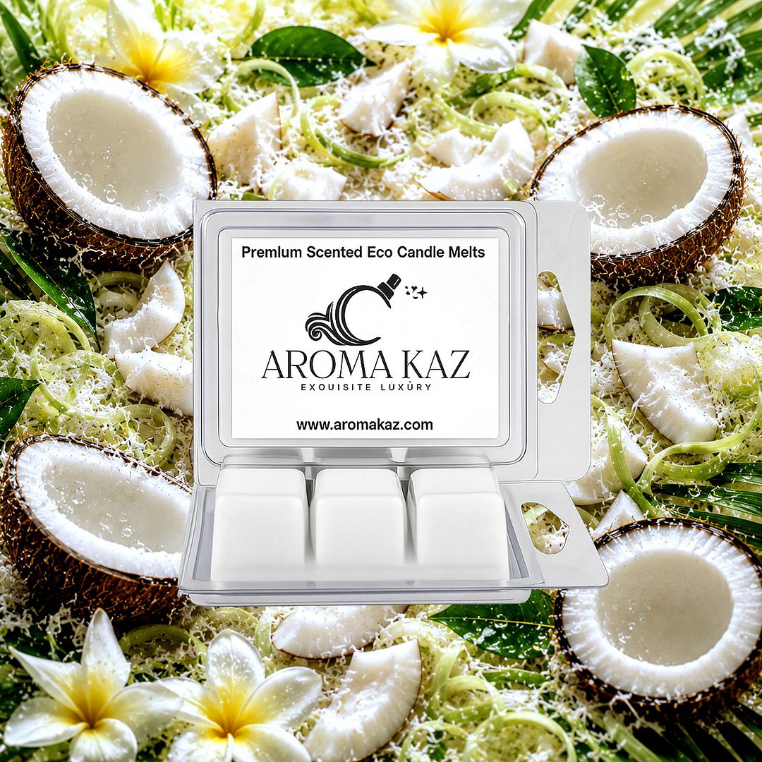 Coconut Lemongrass eco soy wax melts – vegan, cruelty-free featuring coconut and citrusy lemongrass blend, handmade in Australia.
