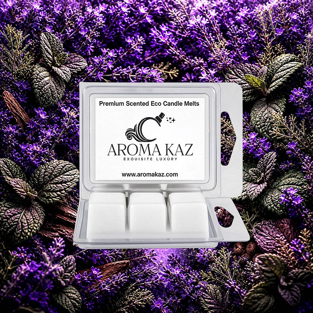 Patchouli & Lavender eco soy wax melts – vegan, cruelty-free featuring fresh floral lavender and earthy patchouli, handmade in Australia.