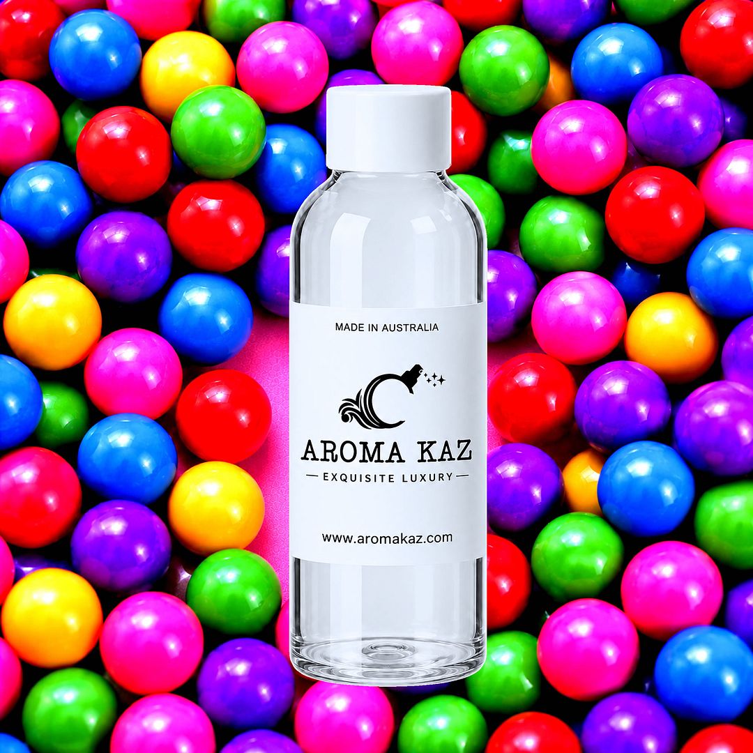 Bubblegum fragrance oil for candle making, soap making and perfume blending – vegan, cruelty-free featuring sweet nostalgic bubblegum fragrance, handmade in Australia.