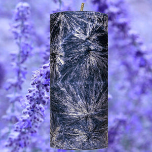 Fresh Lavender Scented Palm Wax Pillar Candle Hand Poured