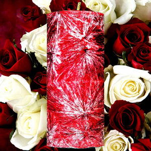 Fresh Roses Scented Palm Wax Pillar Candle Hand Poured