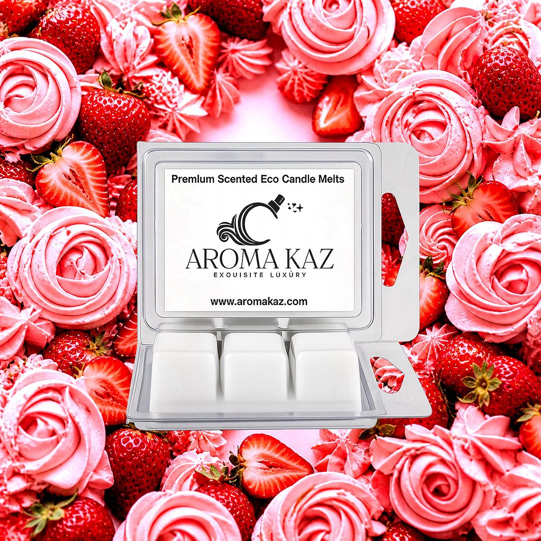 Strawberry Buttercream eco soy wax melts – vegan, cruelty-free featuring juicy strawberry frosting and creamy buttercream aroma, handmade in Australia.