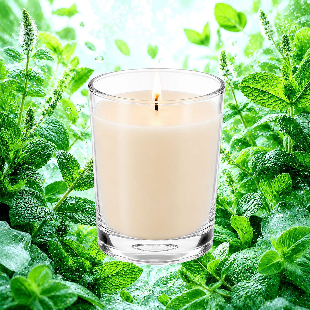 Fresh Peppermint Scented Votive Candles eco soy plant based – vegan, cruelty-free featuring cool refreshing peppermint, handmade in Australia.