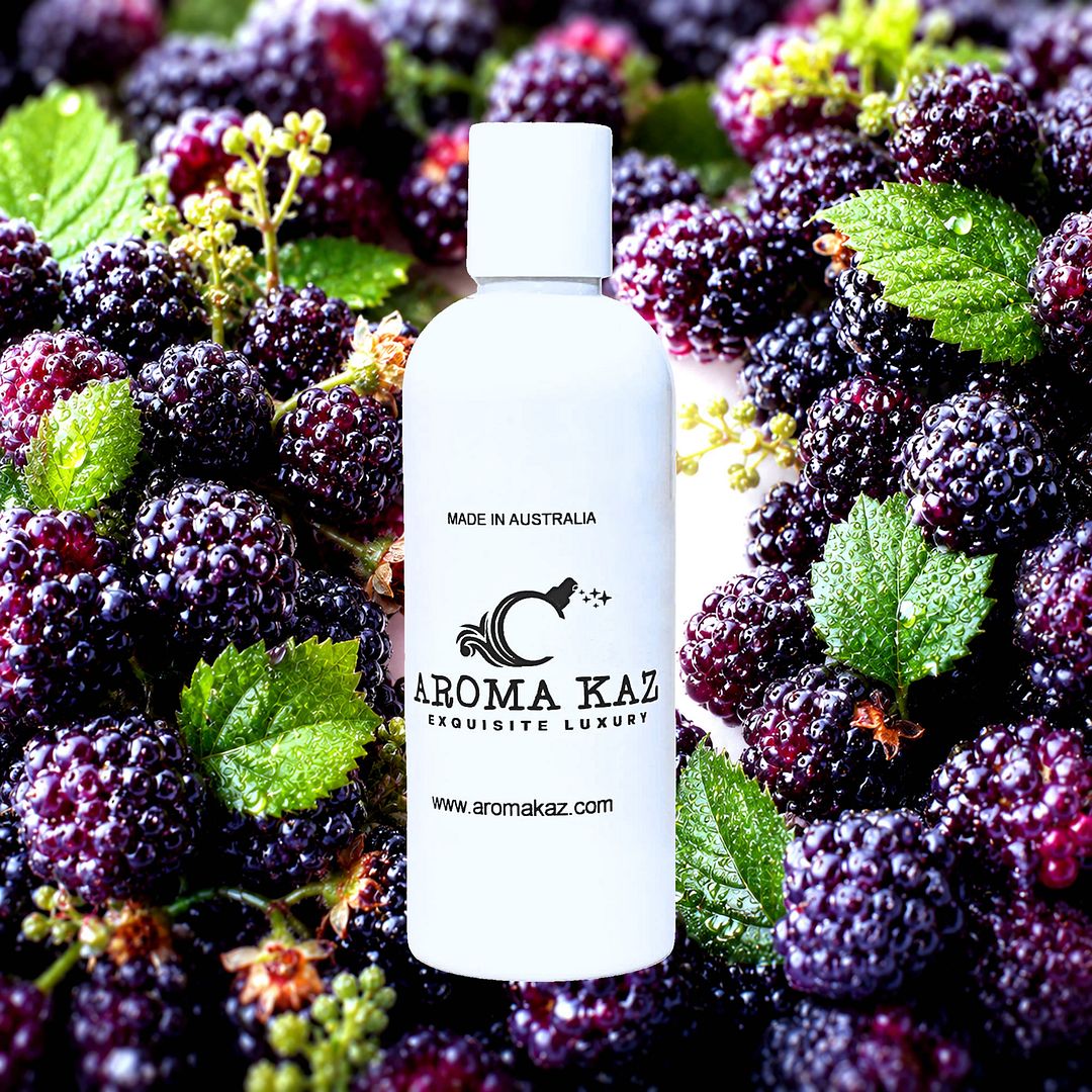 Black Raspberries Body Wash Shower Gel – vegan, cruelty-free featuring fruity berry aroma with juicy raspberry notes, handmade in Australia.