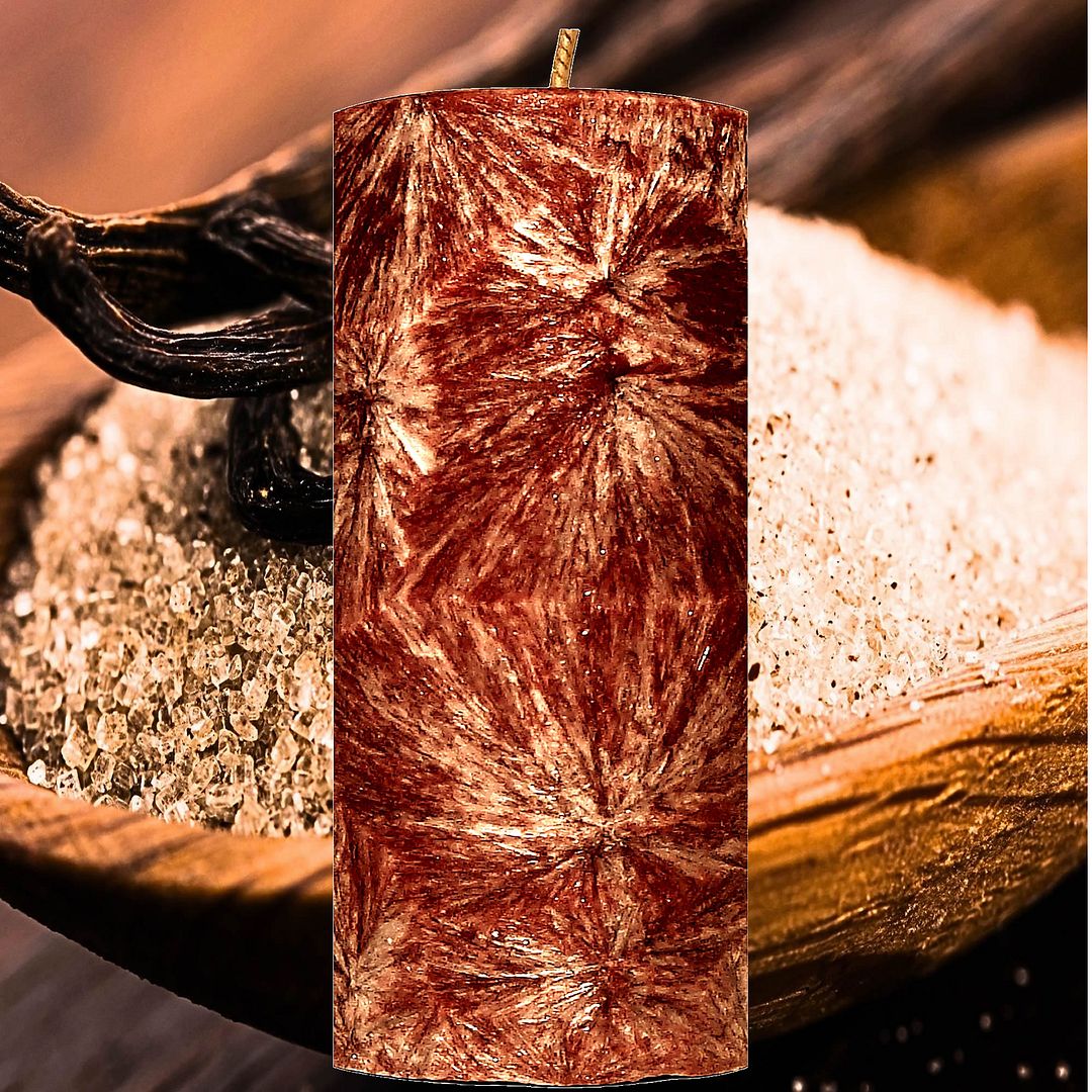 Brown Sugar Vanilla Palm Wax Pillar Candle