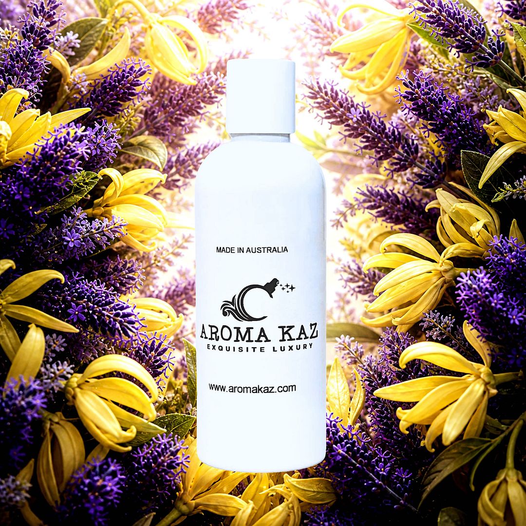 Lavender & Ylang Ylang Body Massage Oil – vegan, cruelty-free, plant-based hydrating oil with floral lavender and sensual exotic ylang ylang, handmade in Australia.