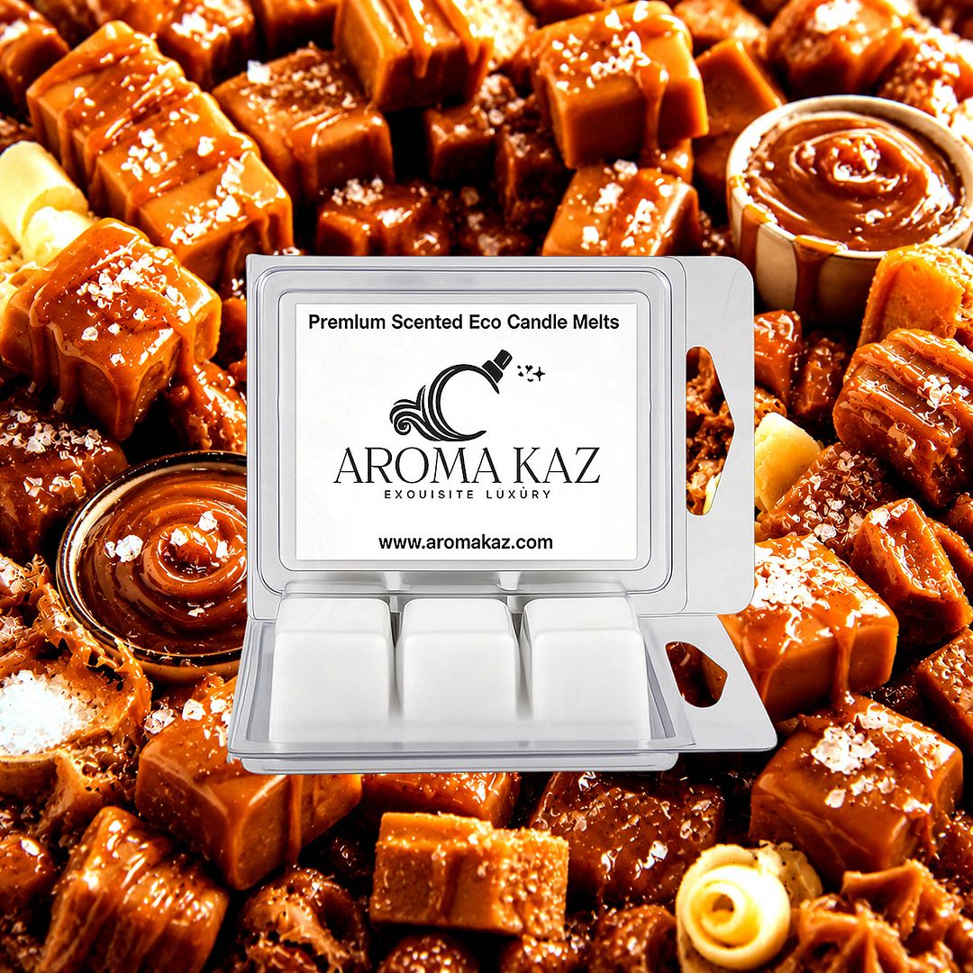 Salted Caramels eco soy wax melts – vegan, cruelty-free featuring rich buttery caramel and a touch of sugar salt, handmade in Australia.
