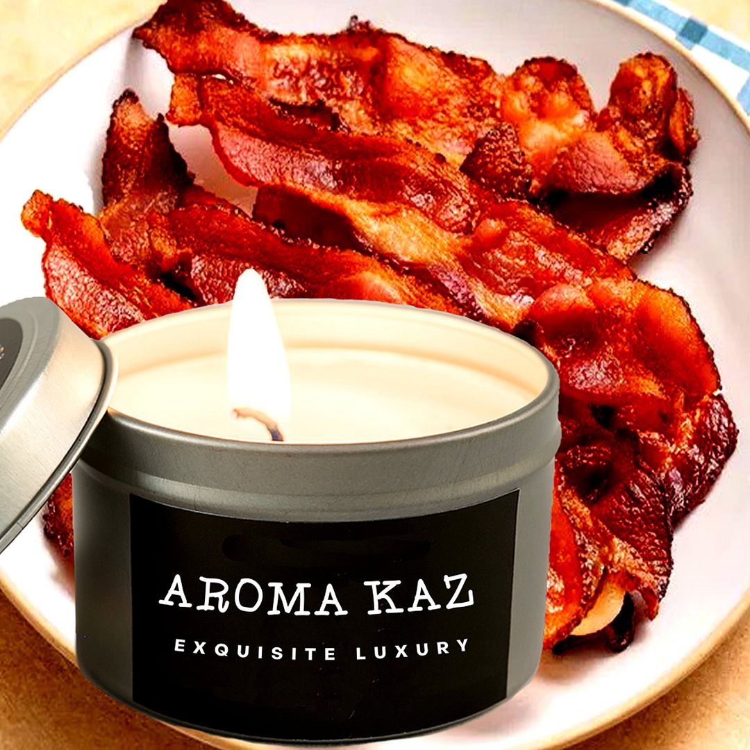 Bacon Scented Eco Soy Tin Candles Hand Poured